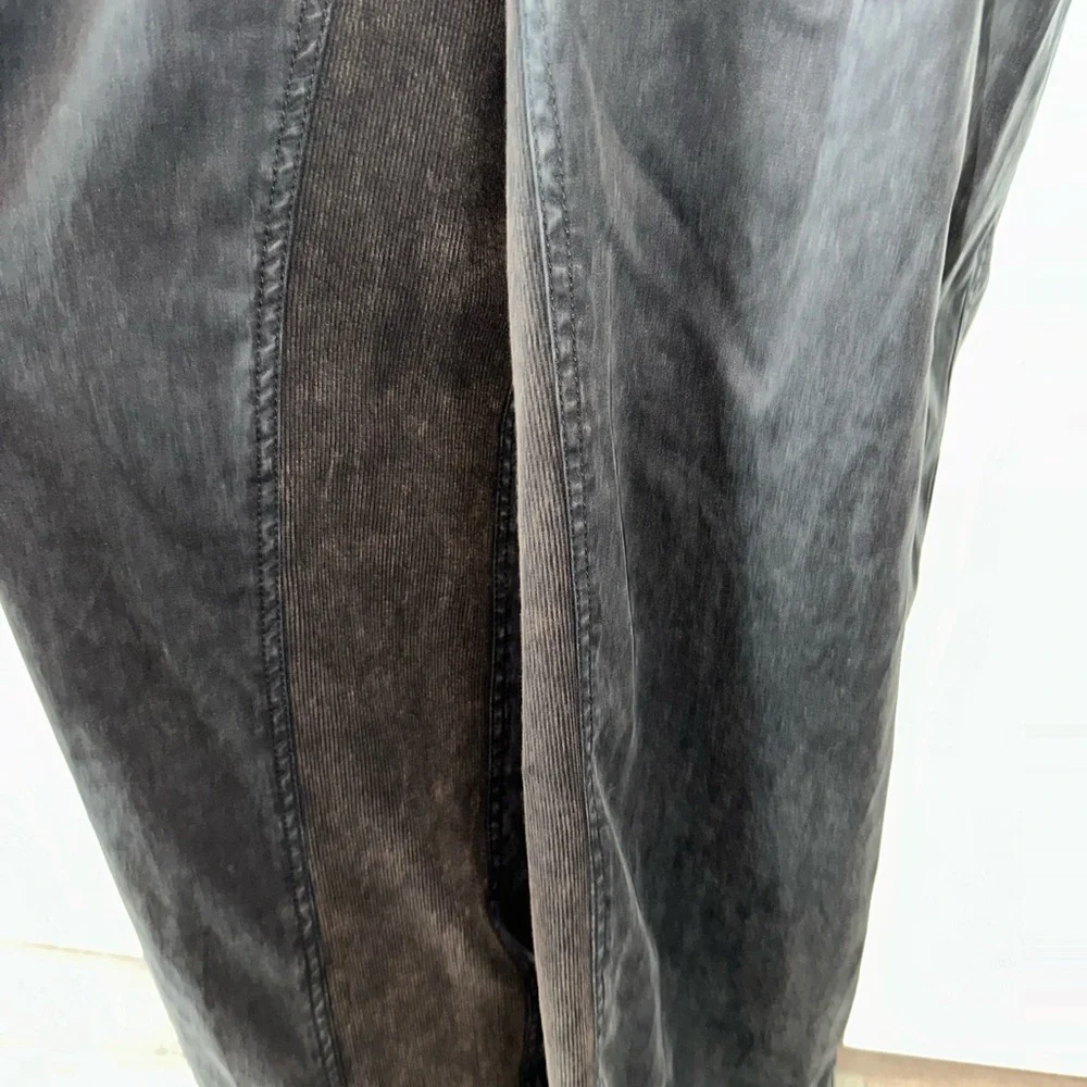 Free People FP Movement *Kali* black distressed snap front utility jumpsuit S